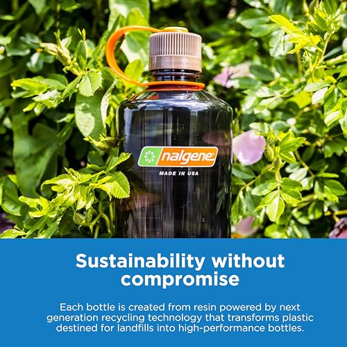 Nalgene Sustain 32 oz. Wide Mouth Water Bottle,(Pack of 6) - color: Clear, size: 32 Ounces (Pack of 6)
