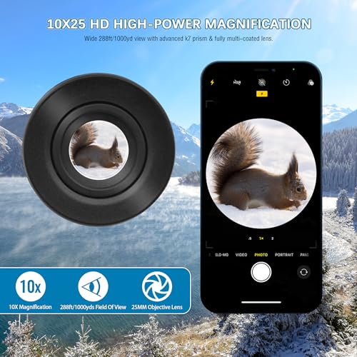 Monocular Telescope Nature 10x25 for Hiking and Wildlife Viewing - size: 10x25