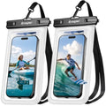 Rynapac Waterproof Phone Pouch 2 Pack, Waterproof Phone Case, [Up to 8.5''] | Face Unlock, Touchscreen, Durable IPX8 Dry Bag for iPhone 17 16 15 Pro Max, Includes Lanyard, Beach & Cruise Essentials 2026 - color: [Clear + Clear]