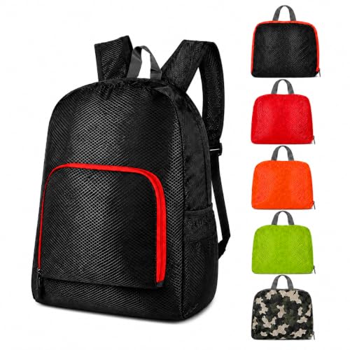 Haneulbit Foldable Backpack, Lightweight Backpack and Waterproof Backpacks for Travel and Hiking - color: Black