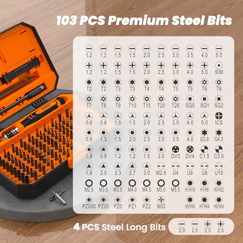 JOREST 115 in 1 Precision Screwdriver Set, Magnetic Electronics Tool Kit | Gifts for Men, Mini Repair Tool for iPhone, Macbook, PC, Laptop, Computer, Jewelers, PS5, Watch, Eyeglasses, Xbox, Switch - style: 115 in 1