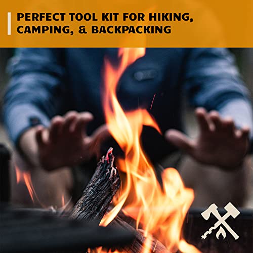 Ferro Rod Fire Starter Kit & Backpacking Multitool | Flint and Steel Striker | Waterproof Magnesium Farrow Rod Tool & Firestarter for Campfires - style: Ferro Rod W/ Paracord Bracelet Multi-tool