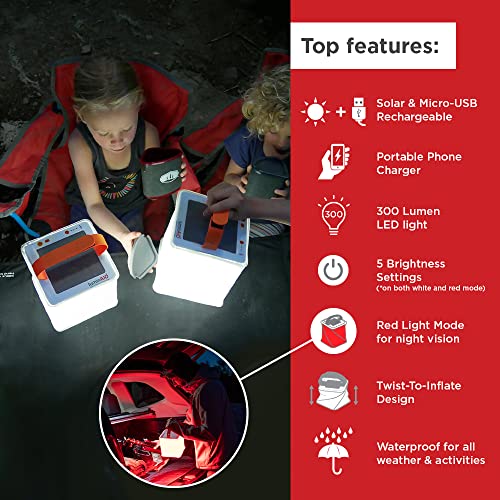 LuminAID Titan 2-in-1 Inflatable Solar LED Camping Lantern & Phone Charger - style: 300 Lumens