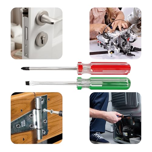 4Pcs 5mm Magnetic Screwdriver Set, Phillips and Slotted Head Tips with 3 inch Steel Shaft, Professional Hand Tools for Computer Electronics Home Repair - size: 5*75mm