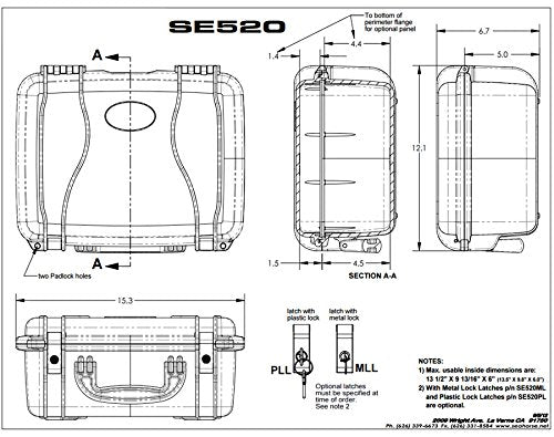 Seahorse 520 Heavy Duty Protective Dry Box Case with Accuform Foam - TSA Approved/Mil Spec / IP67 Waterproof/USA Made for Cameras, Action Cameras, Firearms, Camping, Kayaks - color: Yellow