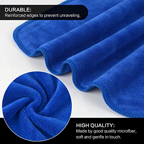 SINLAND Microfiber Facial Cloths Fast Drying Washcloth 12inch x 12inch (6pack, Blue) - color: Blue, size: 1 Count (Pack of 6)