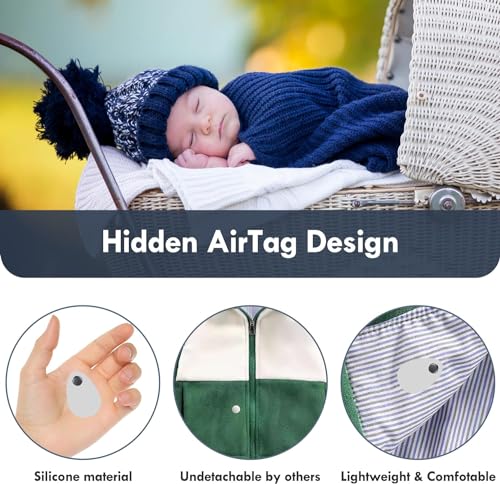 Holder for Kids Baby Toddler Hidden 2 Pack GPS Tracker Case, Anti-Removal for Silicone Case with Safety Pins, Suitable for Children, Elderly, Pets, Backpack, Luggage (White+White) - color: White+White