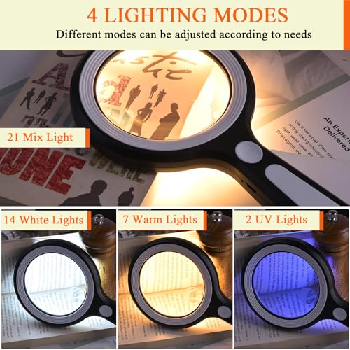 20X 30X Handheld Magnifier Loupe Magnifying Glass Coins Supplies - style: 20X 30X-3.4in