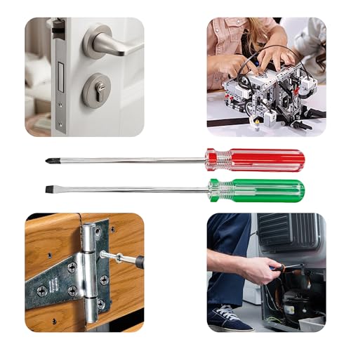4Pcs 5mm Magnetic Screwdriver Set, Phillips and Slotted Head Tips with 6 inch Steel Shaft, Professional Hand Tools for Computer Electronics Home Repair - size: 5*150mm