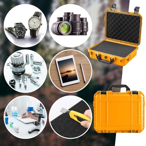 Relaxweex 11.3 x 8.7 x 4.2 Inch Hard Case, Grid Shell, Yellow - color: Yellow, size: 11.3 x 8.7 x 4.2 Inch, style: Grid Shell