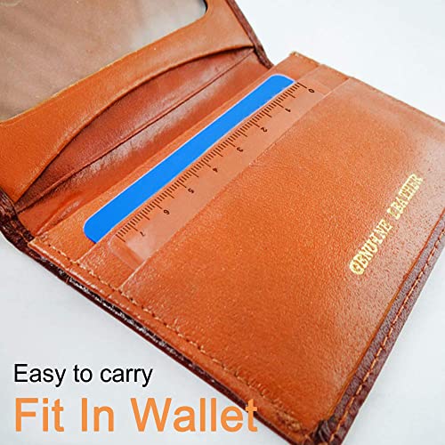 MagDepo 6 Pack Credit Card Size Magnifier Ruler Fire Starter Magnifying Glass Wallet Pocket Magnifier for Reading Small Print, Maps, and Books -Green - color: Green