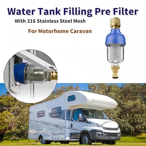 Portable Caravan Water Tank Pre-Filter – Outdoor RV Faucet Gravity Fill, Impurity External Purifier for Camping & RV Accessories