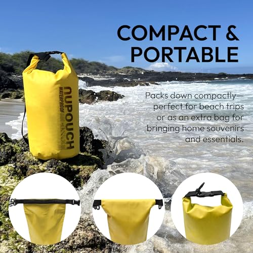 Nupouch Waterproof Dry Bag: 2L/5L/10L/20L Roll Top Lightweight Dry Storage Bag, Backpack for Travel, Swimming, Boating, Kayaking, Camping, or Beach - color: Green, style: 10 Liters