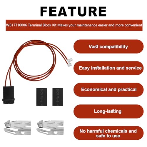 WB17T10006 Terminal Block Kit Compatible with GE Electric Stove, 2 Pack | Range Surface Burner Plug Connector Replacement Kit, Replaces AP3203326 WB17K10003 WB17T10009 - size: 2 PCS