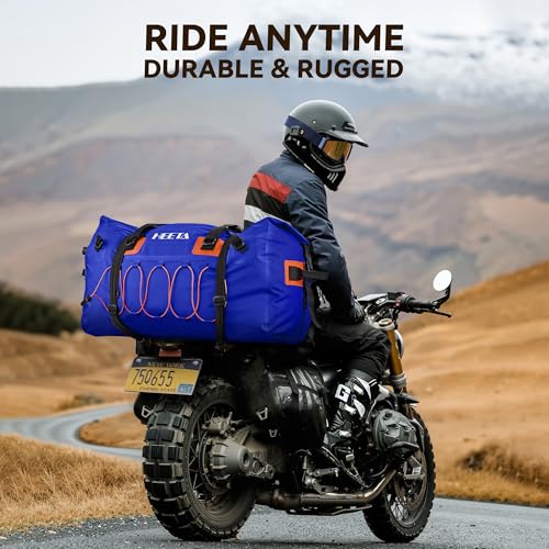 HEETA Waterproof Duffel Bag Travel Motorcycle Dry Bag Backpack 60L/80L/110L - color: Navy Blue, size: 60L