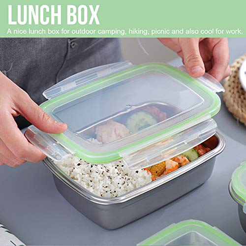 Haofy 850ml Portable Stainless Steel Lunch Box, Sealing Food Box Container for Outdoor Picnic