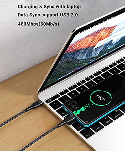 USB C to USB C Cable, 1FT 3 Pack, C to C Cable Fast Charging 65W Cord - color: Black, size: 1FT