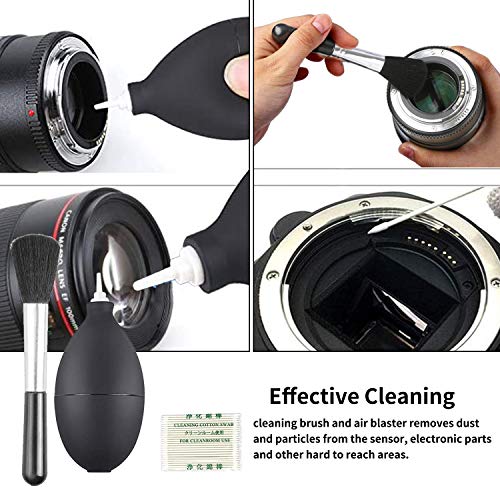 Professional DSLR Camera Cleaning Kit with APS-C Cleaning Swabs, Microfiber Cloths, Camera Cleaning Pen, for Camera Lens, Optical Lens and Digital SLR Cameras. - color: red