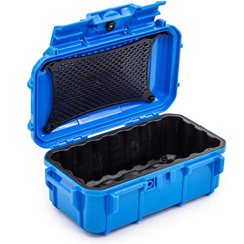 Seahorse 57 Portable Waterproof Dry Box Protective Case - Travel Safe/Mil Spec / IP67 Waterproof/USA Made - for Cameras, Action Cams, Ammunition, Rifle Ammo, Marine (Blue) (SE57BL) - color: Blue