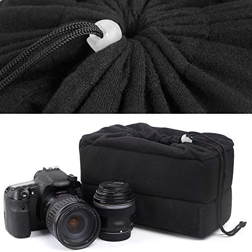 Koolertron Shockproof Camera Photo Bag for SLR TLR Camera Insert Partition Padded Case,Can be Put Directly Into the SLR Camera Bag With Freely Adjustable Compartment - color: Black