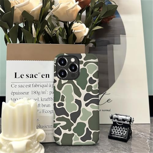 SmaMZ for iPhone 16 Pro Max Case, T2 Army Green Camo Shockproof Rugged Cover Dual Layer Soft TPU Hard PC Bumper Case Design for iPhone 16 Pro Max - color: Army Green Camo