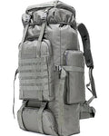 King'sGuard 70L Camping Hiking Backpack for Men Women Large Military Tactical Backpack Molle Rucksack Backpack for Outdoor - color: Gray