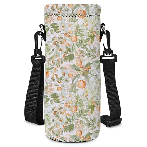 Neoprene Water Bottle Carrier Bag with Adjustable Shoulder Strap,Insulated Water Bottle Cover for Stainless Steel/Glass/Plastic Bottles - color: BC-53, size: 750ml