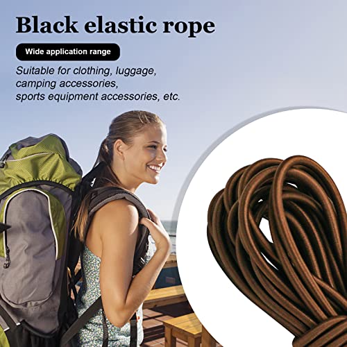 1/4" Bungee Shock Cords with Hooks, 32 Feet Elastic Nylon Cords Kayak Stretch String Rope for Bikes, Tie Downs, Boating, Camping, Cars, Fitness,Outdoor Enthusiasts(1/4 inch x 32 Ft, Brown) - size: 1/4 inch x 32 Ft, Brown