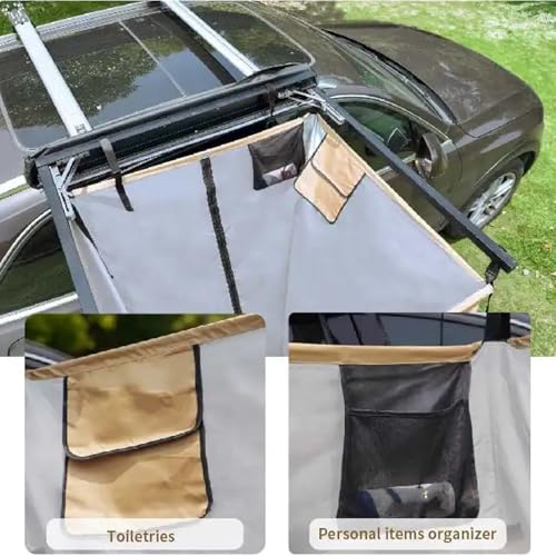 Diydeg Awning Shower Room, Privacy Shelter Restroom Hanging Privacy Tent Shower Awing Portable Overland Fitting Room for Pontoon Camping Boat Dancing Carside Bathroom