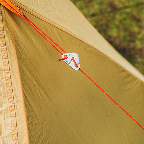 GEAR AID Reflective Guyline Kit with Line Tensioners for Tents and Tarps, 50 ft, Orange - style: Guyline Kit (Paracord+ Tensioners)