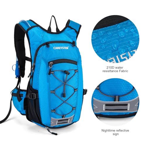 Carey STEN Hydration Backpack Hiking Pack Equipped 2L Water Bag - color: Sky blue