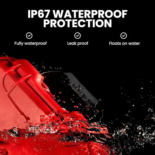 NANUK 908 Waterproof First Aid Box Empty – Durable, Medical First Aid Organizer Case, IP67-Rated, Dustproof, Impact-Resistant, and Floats (9.5" x 7.5" x 7.5") – Red - size: 908 - Empty