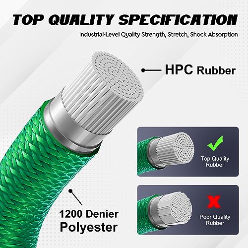Elastic Bungee Shock Cord 3-8mm (Green, 1/8'' x 164FT) - color: Green, size: 1/8'' x 164FT