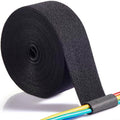 ECOHomes 2 Inch x 30 FT Double Sided Hook and Loop Roll Tape (Black) | Two Sides, Self Stick, No Adhesive, Reusable, Cable Ties Wrap for Cable Management, Heavy Duty, Extender Straps, Wire Strips - color: Black, size: 2 In x 30 FT
