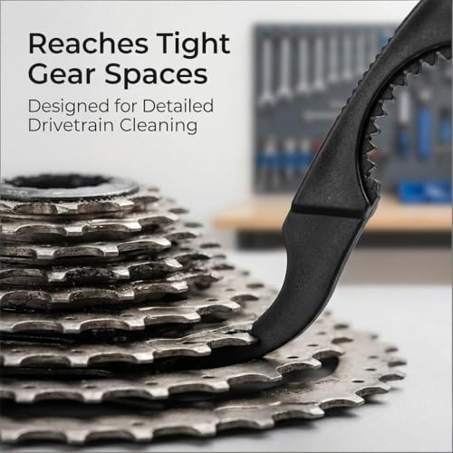 Bike Chain Cleaning Kit Compact 5 Piece Brush Set Plastic Design for Mountain Cycling and Road Bike Chain Maintenance, 4PCS