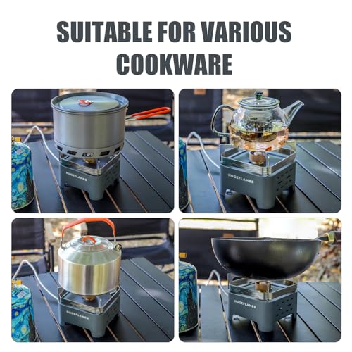 Single Burner Propane Stove, Wind-Guard Camping Stove, Automatic Ignition Propane Burner for Outdoor Cooking - style: Singl Burner