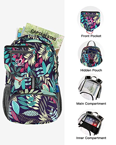 WATERFLY Small Lightweight Packable Backpack: 20l Ultra Light Foldable Travel Hiking Camping Daypack Day Pack for Man Woman | 20L,Recycled nylon material,Multi-compartment storage,Water-resistant,Everyday carry,Ultra Light Foldable Travel Day Pack - color