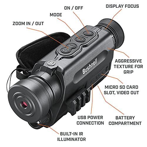 Bushnell Equinox X650 Digital Night Vision Monocular – 5x32mm | 3x Optical Magnification, 5x Digital Zoom, 32mm Objective, Day/Night Vision for Hunting & Outdoor Use - size: Medium