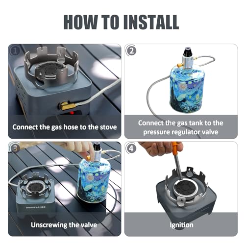 Propane Camping Stove with Carrying Case & Ignition Portable Gas Stove for Outdoor Camping BBQ Hiking - style: Infrared Burner