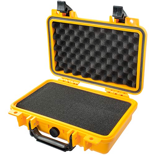 Eylar Protective Gear and Camera Hard Case Waterproof Dry Box with Foam 11.6 Inch 8.3 Inch 3.8 Inch (Yellow) - color: Yellow