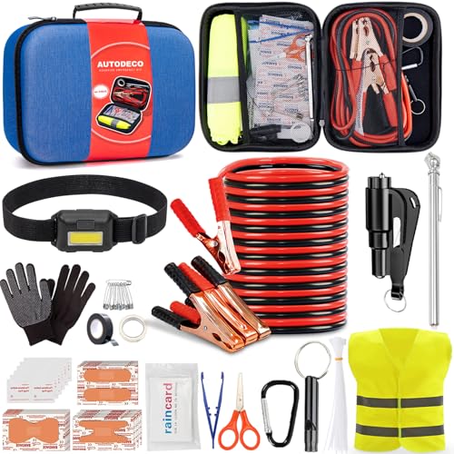 Car Roadside Emergency Kit, Car Safety Kit for Men Portable Car Kits for Emergency, Blue - color: Blue