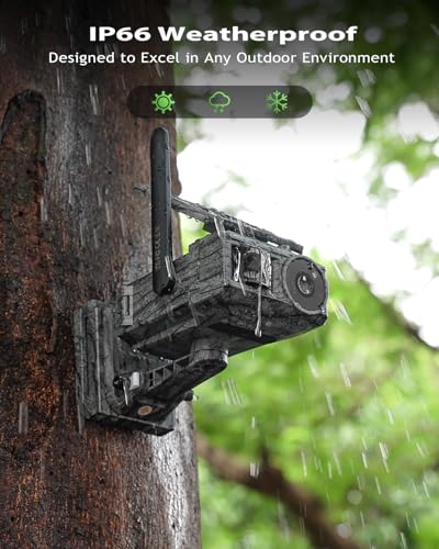 Xega 4G Cellular Trail Camera with Night Vision Motion Activated Waterproof | 2K Game Camera with Live View, Dual Solar Panel 9600mAh Battery, No Glow Wildlife Camera No WiFi, GPS, Built-in SIM Card