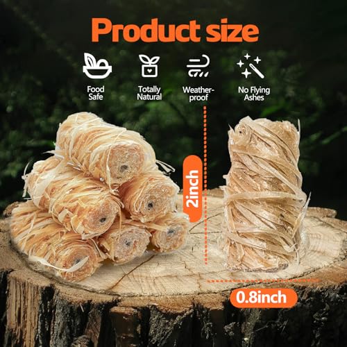 36PCS Fire Starters for Campfires,Quick Light Wood Charcoal Fire Starter - size: 36 pieces