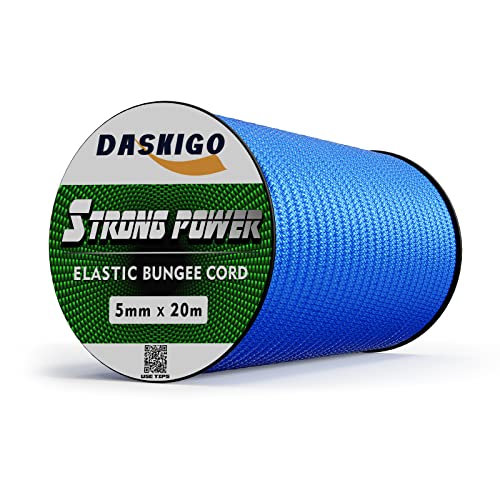 Elastic Bungee Shock Cord 3-8mm (Light Blue, 1/5'' x 66FT) - color: Light Blue, size: 1/5'' x 66FT