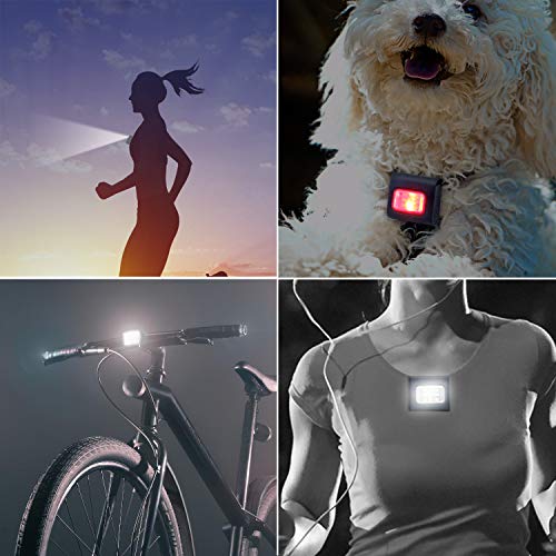 HOKOILN 4 Pack Running Lights for Runners Rechargeable, LED Walking Lights for Night Safty, Clip on Flashlights for Camping, Hiking, Jogging, Dog Walking - color: Black2