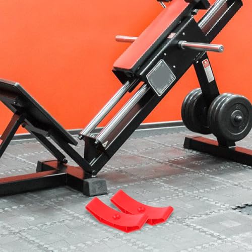SUPVOX 10pcs Dumbbell Rack Pads Hollow Hand Weight Stand Barbell Storage Red Cushioned Noise-reducing Gym Organizer for Home Fitness Equipment