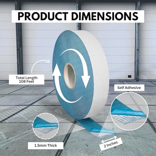 DuraMark RPT-750 Reflective Pavement Marking Tape, White, 2 in x 108 ft | Permanent rubber base bonds to asphalt and concrete; glass-bead reflectivity improves low-light visibility. - color: White, size: 2 Inch x 108 Ft