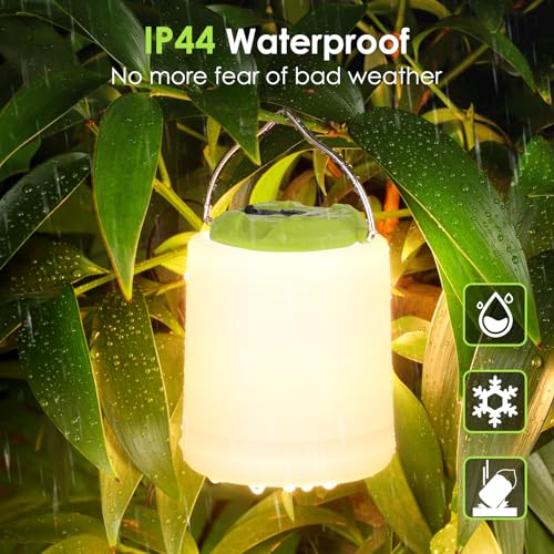 LED Camping Lantern, Rechargeable Camping Light Outdoor Flashlights Lantern - color: Green