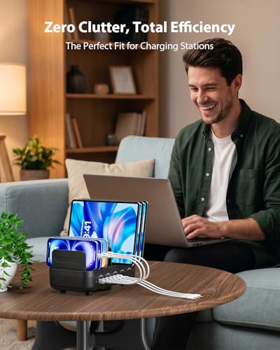 SOOPII 6-Pack Short USB C to USB C Cables,8Inch/0.7Ft 100W Type C Fast Charging Cables,Compatible with lPhone,Galaxy,lPad,MacBook,Charging Station and Power Bank Accessory(White) - color: White, size: C to C-6P(100W)