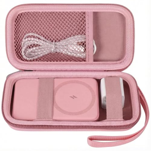 Power Bank Case for Anker MagGo 633/622/621/321 Portable Charger, Box Only - color: Pink, size: Medium